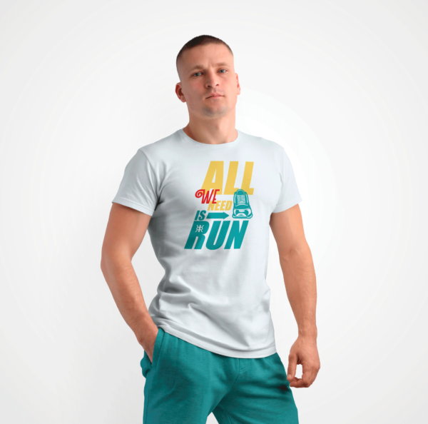 Camiseta Rezgatte All We Need Is Run – Branca