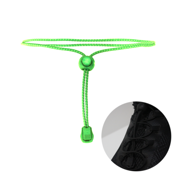 Cadarço elástico ajustável Rezgatte Lock – Verde